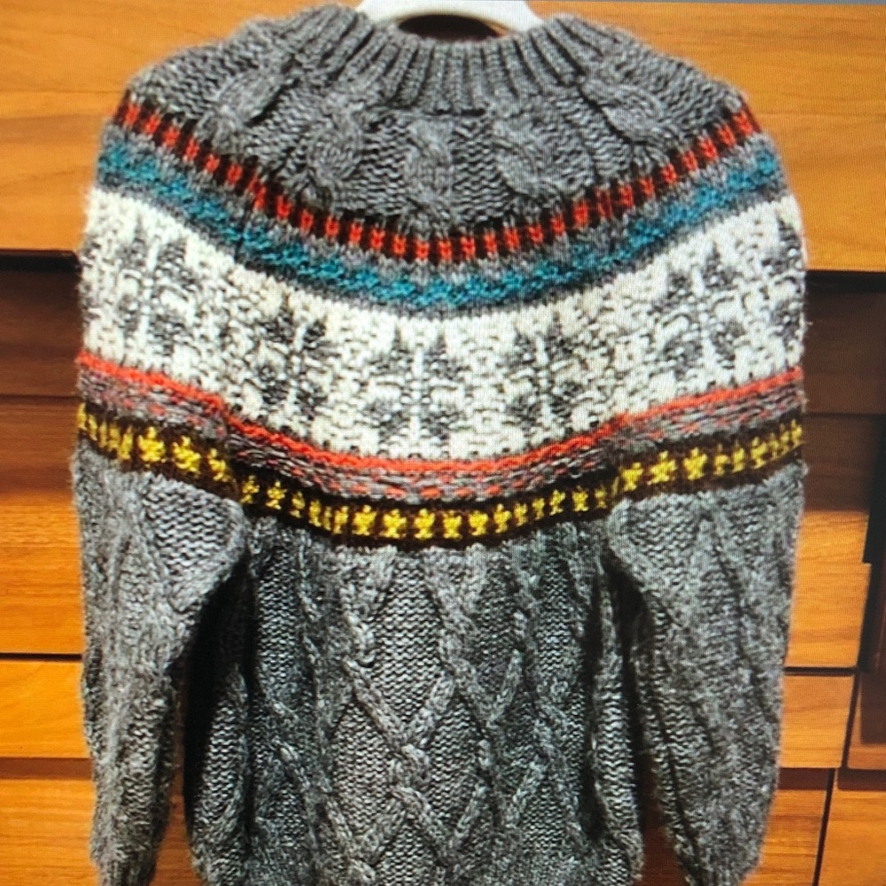 Men's Multicolor Patterned Sweater - Picture 3 of 3